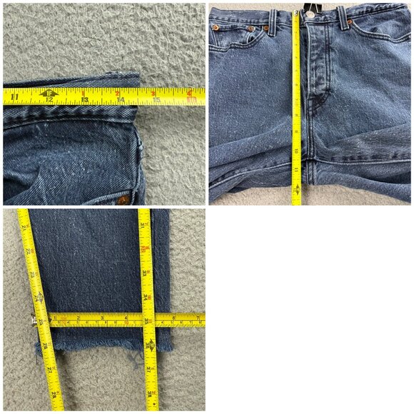 Levis Jeans Women 28 Blue Wedgie Raw Hem Stonewash High Rise Slim Straight Denim - Picture 11 of 11